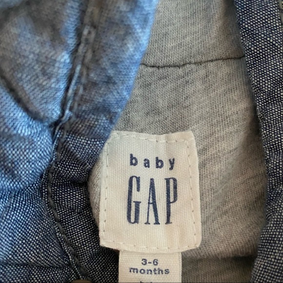 Baby Quilted Chambray Bear One-Piece - Picture 5 of 5